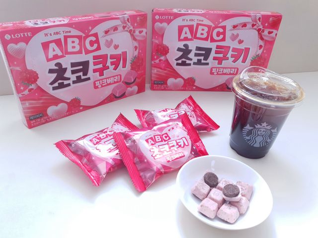 ABC초코쿠키 핑크베리 리뷰 사진