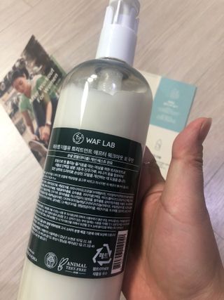 와프랩 운동하는 여성을 위한 더블유 극손상 모발 개선 머리영양제 트리트먼트 — 4.5점을 준 리뷰어가 2022년 3월 올린 사용 사진