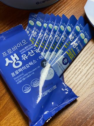 서울약사신협_프로바이오생유산균_2.5G x 100포 — 5점을 준 리뷰어가 2021년 6월 올린 사용 사진
