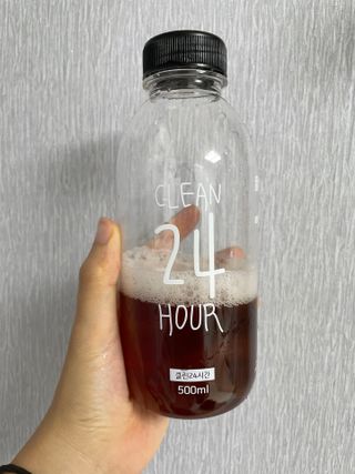 클린24시간 1BOX(5포) + 전용보틀(500ml) — 5점을 준 리뷰어가 2022년 10월 올린 사용 사진