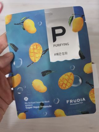 [후르디아] 골라쓰는 비건마스크팩 2종 -백년초 / 망고 — 5점을 준 리뷰어가 2021년 9월 올린 사용 사진