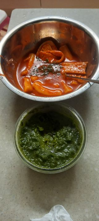 [푸딩팩토리] 로제누들떡볶이 500g / 까르보나라크림누들떡볶이 500g — 5점을 준 리뷰어가 2022년 8월 올린 사용 사진