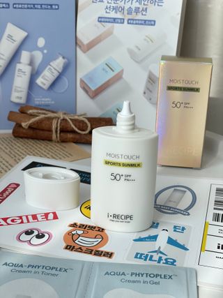 아이레시피 모이스트터치 스포츠 선밀크 50ml (SPF50+ PA+++) — 5점을 준 리뷰어가 2023년 2월 올린 사용 사진