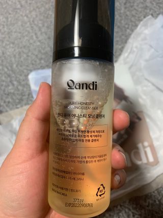 헤어플러스 콴디 아침세안제 폼클렌징 퓨어 어니스티 모닝클렌저 — 3점을 준 리뷰어가 2021년 3월 올린 사용 사진