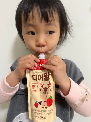 [몸엔용] 우리 아이 건강간식, 달콤한 녹용곤약젤리 디어팡 4종 — 5점을 준 리뷰어가 2022년 4월 올린 사용 사진