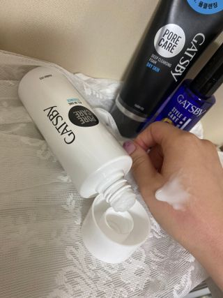 [갸스비] 명불허전, 남성을 위한 브랜드 갸스비의 올인원, 폼클렌징, 헤어오일 3종 — 5점을 준 리뷰어가 2021년 4월 올린 사용 사진