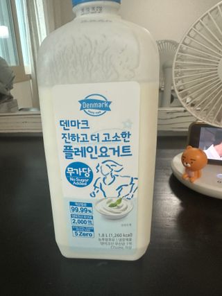 *구매평_[덴마크] 진하고 더 고소한 무가당 플레인 요거트 1.8L — 5점을 준 리뷰어가 2025년 9월 올린 사용 사진