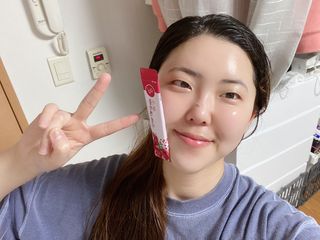 함초록 Rg+ 석류콜라겐젤리 — 4.5점을 준 리뷰어가 2021년 3월 올린 사용 사진