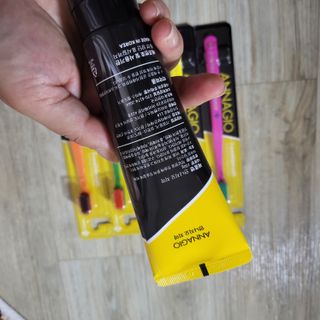 [지오클린] 안나지오 구취케어  기능성 치약 칫솔 세트 (칫솔 5 개+치약 100g 1 개 ) — 5점을 준 리뷰어가 2022년 7월 올린 사용 사진