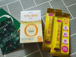 [음료수 대신 가능!]  빠르게 흡수되는 아임오 타먹는 콜라겐 1박스 — 5점을 준 리뷰어가 2023년 4월 올린 사용 사진