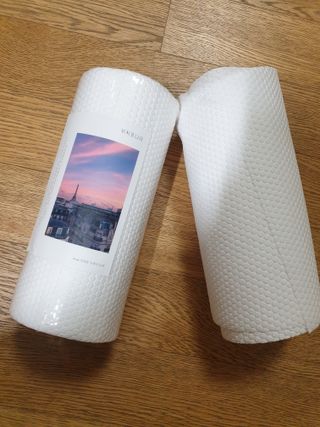 부직포나라 중금속유해물질ZERO 뜯어쓰는 주방 일회용수세미 60매 2매 — 3점을 준 리뷰어가 2022년 11월 올린 사용 사진
