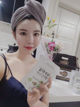 참유원 특허제조 활력 여주진액 여주즙 50포 — 5점을 준 리뷰어가 2022년 1월 올린 사용 사진