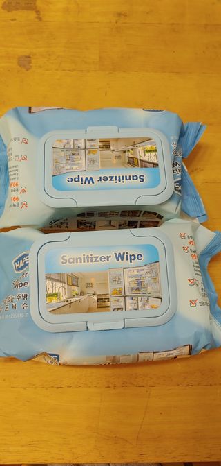 햅스 세균없는 주방 대형 2팩, HAPS sanitizer wipe — 4.5점을 준 리뷰어가 2022년 2월 올린 사용 사진
