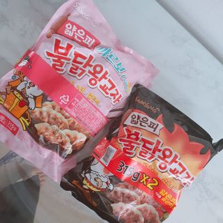 삼양냉동 [삼양] 얇은피불닭왕교자+얇은피까르보불닭왕교자 총4팩 — 5점을 준 리뷰어가 2021년 2월 올린 사용 사진