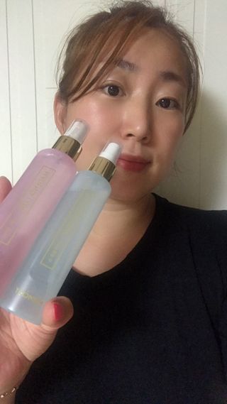 멈칫 X 최준 헤어 앤 바디미스트 소프트블루솝, 마젠타레이디 2종 — 5점을 준 리뷰어가 2021년 8월 올린 사용 사진