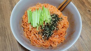 [한면원] 비빔국수 2인분 — 3점을 준 리뷰어가 2022년 8월 올린 사용 사진