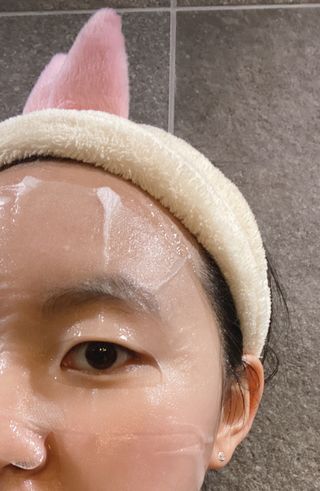 체르엠 그린 케비어 더블워터 마스크팩 5매입  2팩 — 5점을 준 리뷰어가 2021년 12월 올린 사용 사진