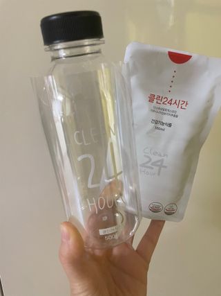 클린24시간 1BOX(5포) + 전용보틀(500ml) — 5점을 준 리뷰어가 2022년 8월 올린 사용 사진