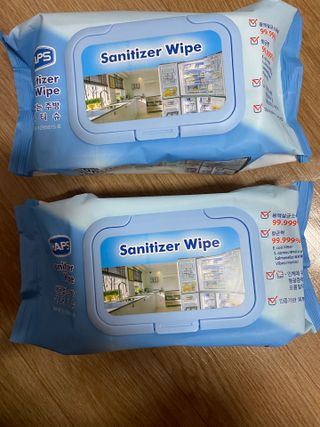 햅스 세균없는 주방 대형 2팩, HAPS sanitizer wipe — 5점을 준 리뷰어가 2022년 2월 올린 사용 사진