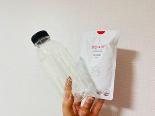 클린24시간 1BOX(5포) + 전용보틀(500ml) — 5점을 준 리뷰어가 2023년 2월 올린 사용 사진