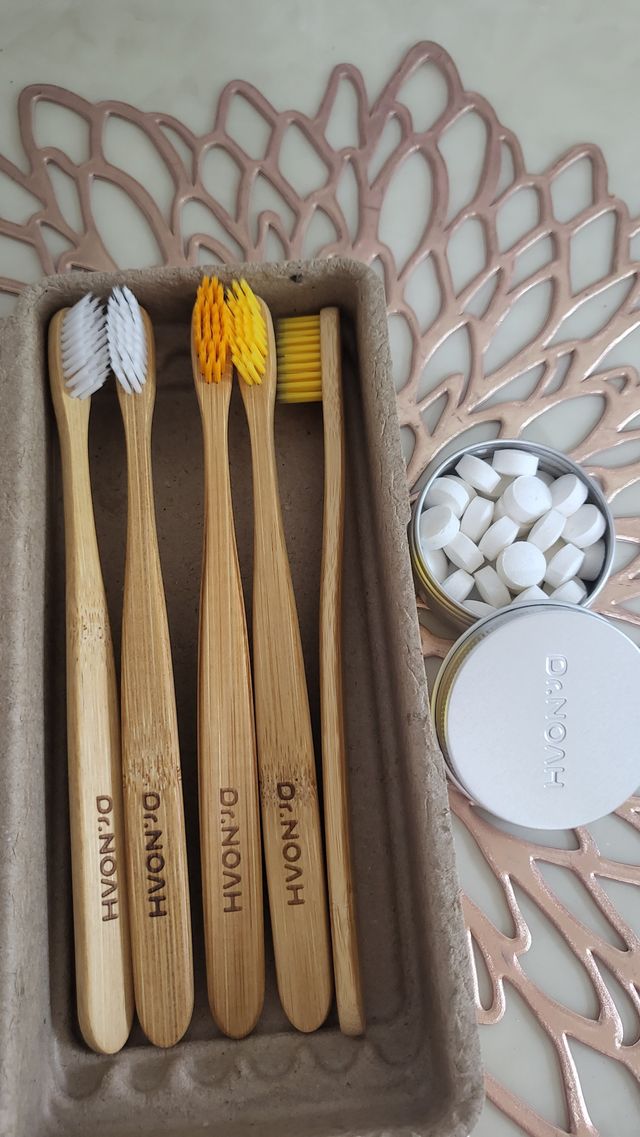 [닥터노아] 마루 대나무 칫솔 콤팩트 & 고체 치약 리뷰 사진