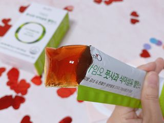 아임오 풋사과 식이섬유 밸런스 젤리 14포 — 5점을 준 리뷰어가 2021년 10월 올린 사용 사진
