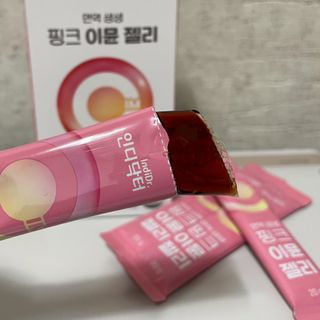 인디닥터 면역 생생 핑크 이뮨 젤리 + 타이탄 BCAA 프로틴 젤리스틱 — 5점을 준 리뷰어가 2022년 6월 올린 사용 사진