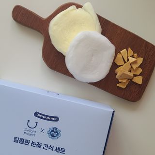 딜라이트 프로젝트  달콤한 눈꽃 간식세트( 눈꽃 솜사탕 / 레몬라임 솜사탕 / 달고나 총 7EA+스마트톡 증정) — 5점을 준 리뷰어가 2022년 6월 올린 사용 사진