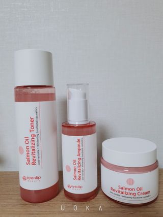 아이앤립 / EYENLIP 아이앤립 연어오일 리바이탈라이징 토너+앰플+크림 3종 세트 — 5점을 준 리뷰어가 2021년 8월 올린 사용 사진