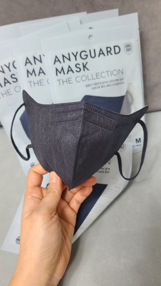 애니가드 셋업마스크 4컬러 각 10매입 [크리미베이지, 캐시미어로즈, 초콜렛브라운, 미드나잇네이비] — 4.5점을 준 리뷰어가 2022년 2월 올린 사용 사진