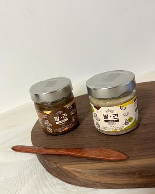 진테이블 발.견 스프레드  오리지널믹스 90g + 카카오스윗믹스 90g 2종 세트 — 5점을 준 리뷰어가 2022년 7월 올린 사용 사진