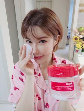 메디필 레드 락토 콜라겐 필링패드 — 5점을 준 리뷰어가 2021년 3월 올린 사용 사진