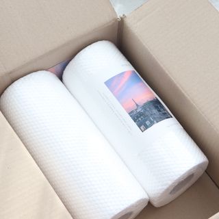 부직포나라 중금속유해물질ZERO 뜯어쓰는 주방 일회용수세미 60매 2매 — 5점을 준 리뷰어가 2022년 12월 올린 사용 사진