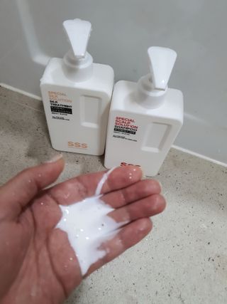 트리플에스 탈모 샴푸 580ml + 실크 트리트먼트 580ml — 5점을 준 리뷰어가 2021년 5월 올린 사용 사진