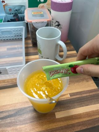 올바이오 [네이버 구매] ★유기농 애플사이다비니거 애사비 스틱 20g x 15입 — 3점을 준 리뷰어가 2024년 12월 올린 사용 사진