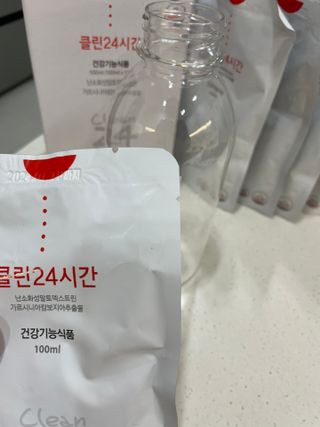 클린24시간 1BOX(5포) + 전용보틀(500ml) — 5점을 준 리뷰어가 2022년 9월 올린 사용 사진