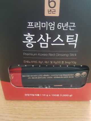 [푸름웰니스] 프리미엄 6년근 홍삼스틱 3mg x 100포 — 5점을 준 리뷰어가 2022년 3월 올린 사용 사진