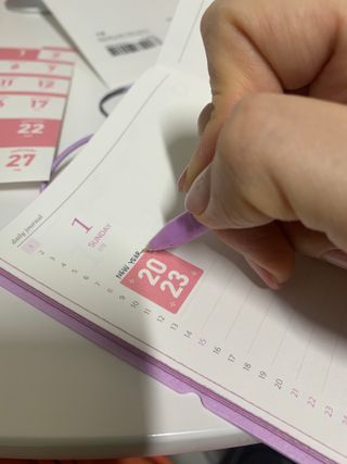 리훈 2023년 이야기다이어리 숏 날짜형 — 5점을 준 리뷰어가 2023년 1월 올린 사용 사진