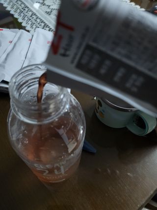 클린24시간 1BOX(5포) + 전용보틀(500ml) — 5점을 준 리뷰어가 2022년 8월 올린 사용 사진