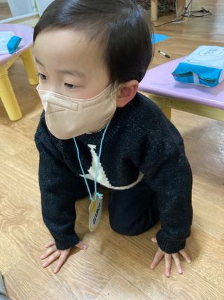 애니가드키즈 새부리형  소형L 5컬러 각 10매입 [크리미베이지, 코튼핑크, 블루레이크, 페일로즈, 민트그린] — 5점을 준 리뷰어가 2022년 2월 올린 사용 사진