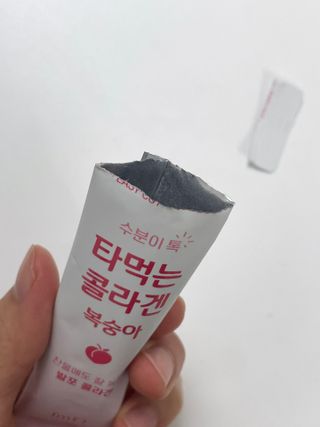 [음료수 대신 가능!]  빠르게 흡수되는 아임오 타먹는 콜라겐 1박스 — 4점을 준 리뷰어가 2023년 3월 올린 사용 사진