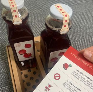 [바이윙클] 페르시아 유기농 석류 착즙주스 750ml 2병 + 선물박스 세트 — 5점을 준 리뷰어가 2022년 2월 올린 사용 사진