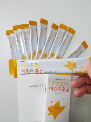 [이뮤니티플러스]우리아이 면역오키, 건강오키 _ 키즈오키 어린이홍삼 10포 1box — 5점을 준 리뷰어가 2022년 3월 올린 사용 사진