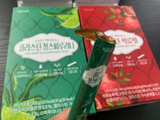 서울에프엔비 콜라스틴 3종 뷰티젤리스틱 45입 [ABC핏 15입 /  석류핏 15입 / 청스피루리나 15입] — 5점을 준 리뷰어가 2021년 7월 올린 사용 사진