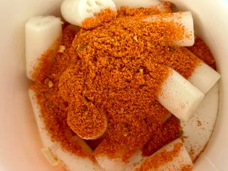 나우  [요리궁리] B타입 ( 매콤, 치즈, 매콤까르보 ) 꽃떡볶이 6개입 세트 — 5점을 준 리뷰어가 2025년 3월 올린 사용 사진