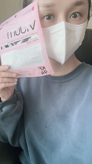 [푸름웰니스] KF94 비움 마스크 - 화이트 — 5점을 준 리뷰어가 2021년 3월 올린 사용 사진