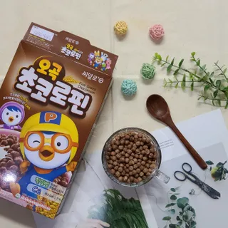 씨알푸드 뽀로로 시리얼 3종 — 4점을 준 리뷰어가 2022년 2월 올린 사용 사진