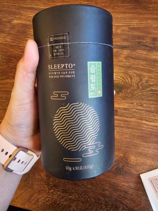 프리마인 자체 기업부설 연구소에서 찾아낸 건강한 수면의 비밀.  슬립토 플러스 30포 — 5점을 준 리뷰어가 2023년 5월 올린 사용 사진