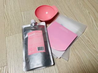 [유니프] 헤어 샤이니 핑크 컬러 트리트먼트 500g — 4점을 준 리뷰어가 2023년 11월 올린 사용 사진