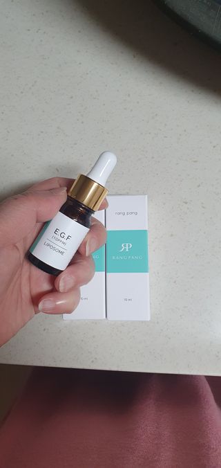 랑팡 EGF+FGF 10ppm 리포좀 앰플 원액 10ml — 5점을 준 리뷰어가 2021년 10월 올린 사용 사진